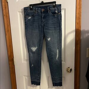 Blank NYC Dark Blue Distressed Skinny Jeans